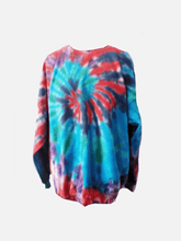 Men's Crew sweater/ Big Blue Swirl
