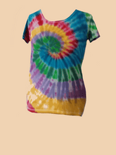Women's short-sleeve Tee/Rainbow swirl #2