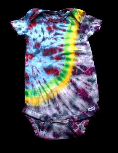 Short sleeve Tie dye Onesie/ladder
