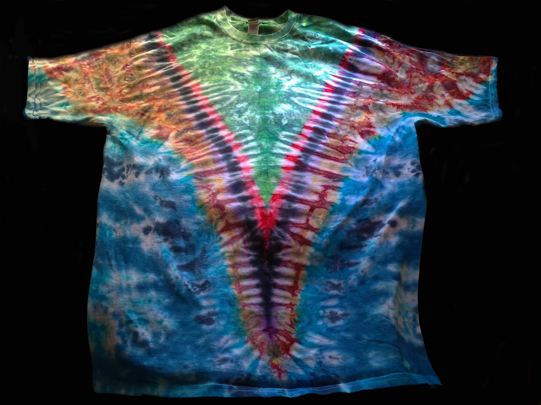 Tie dyed Short sleeve tee/ V for victory