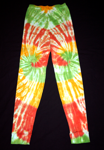 Tie dye cotton leggings/Watermelon spirals
