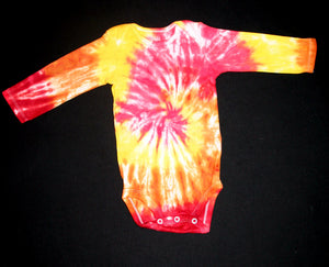 Tie dye Long-Sleeve Onesie/ summer heat Spiral