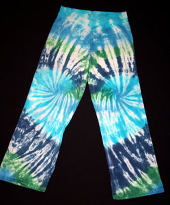 Tye dye Yoga Pants "Deep Waters"